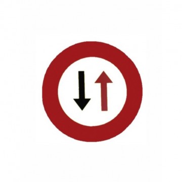 Señal Económica Definitiva Prioridad al sentido contrario R-5, 50cm.