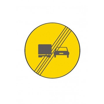Señal Obra Económica Fin de prohibición de adelantamiento para camiones TR-503, 50cm.