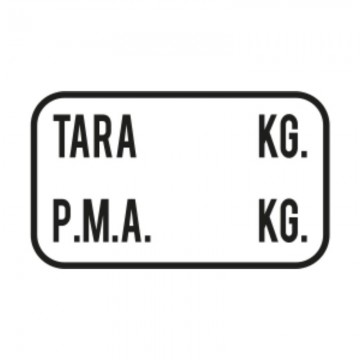 Señal Adhesiva TARA-P.M.A., 130 x 330 mm