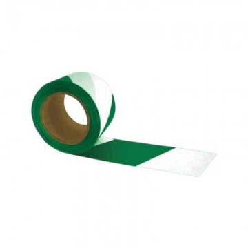 Rollo de cinta señal Blanco/Verde 10x200 cms g300 dos caras