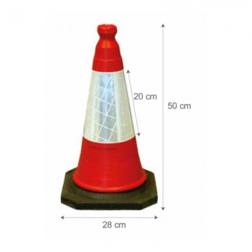 Cono de señalizacion 2 Piezas 50 cms