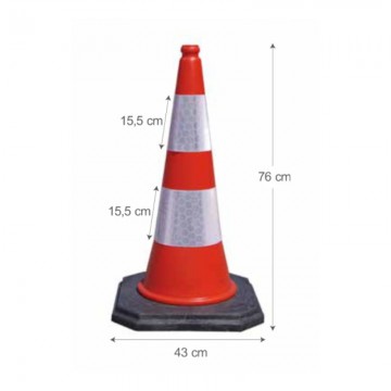 Cono señalizacion 2 Piezas 76cms