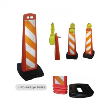 Conjunto panel Rojo/Blanco+base caucho