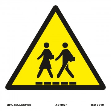 Señal: Atención paso de personas