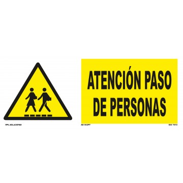 Señal: Atención paso de personas
