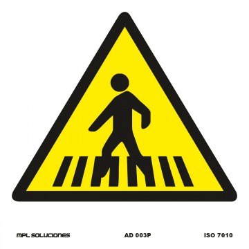 Señal: Peligro cruce de peatones