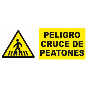 Señal: Peligro cruce de peatones