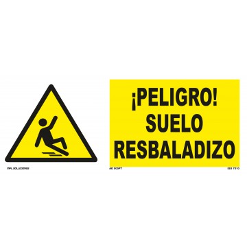 Señal: ¡Peligro! Suelo resbaladizo