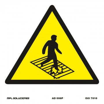 Señal: Peligro suelo frágil
