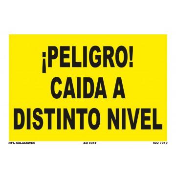 Señal: ¡Peligro! Caída a distinto nivel