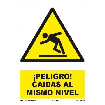 Señal: ¡Peligro! Caídas al mismo nivel