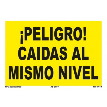 Señal: ¡Peligro! Caídas al mismo nivel