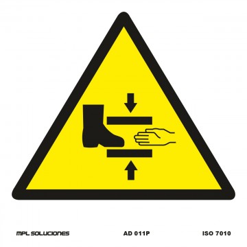 Señal: Atención a pies y manos