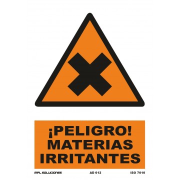 Señal: ¡Peligro! Materias irritantes