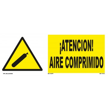 Señal: ¡Atención! Aire comprimido