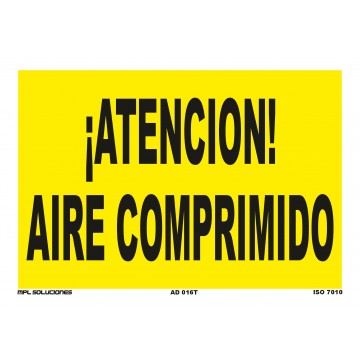Señal: ¡Atención! Aire comprimido