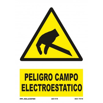 Señal: Peligro campo electroestático