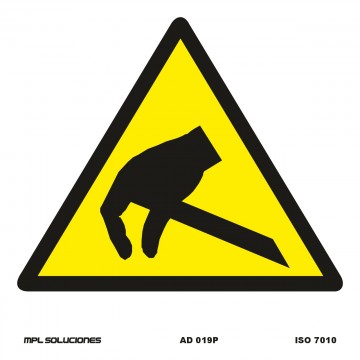 Señal: Peligro campo electroestático