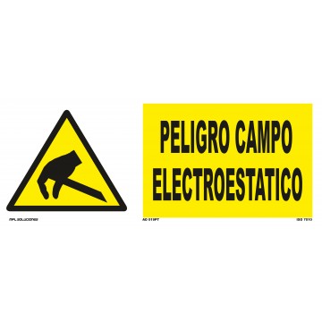 Señal: Peligro campo electroestático