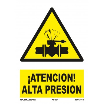 Señal: ¡Atención! Alta presión
