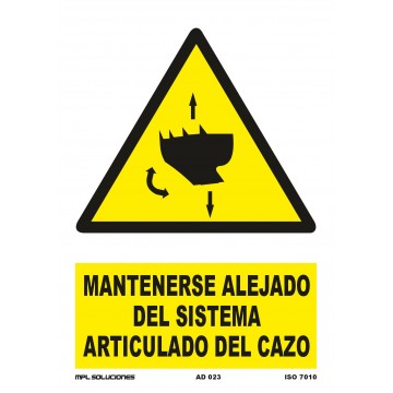 Señal: Mantenerse alejado del sistema articulado