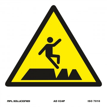 Señal: Peligro zanjas profundas