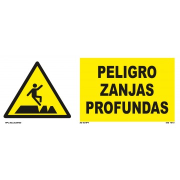 Señal: Peligro zanjas profundas