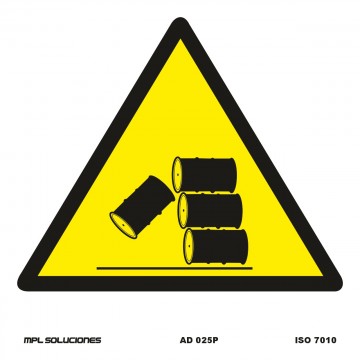 Señal: Peligro Caída de bidones