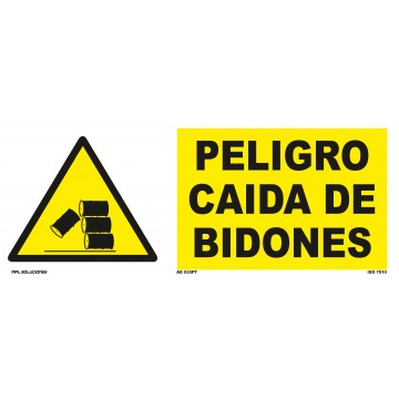 Señal: Peligro Caída de bidones