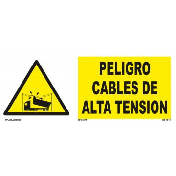 Señal: Peligro cables de alta tensión