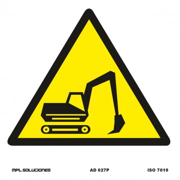 Señal: Maquinaria pesada en movimiento