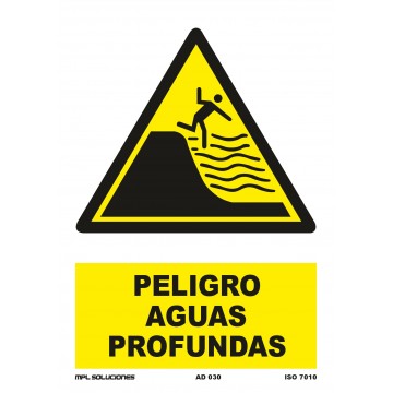 Señal: Peligro aguas profundas