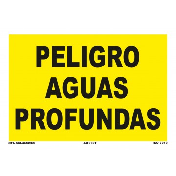 Señal: Peligro aguas profundas