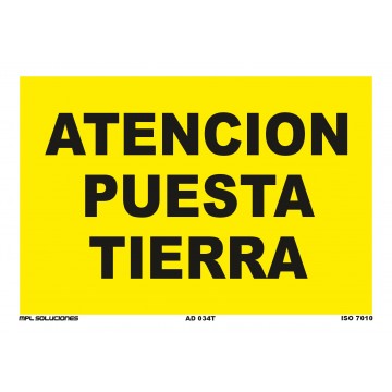 Señal: Atención puesta tierra