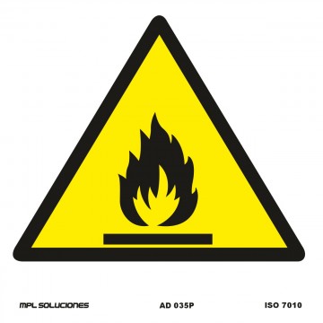 Señal: Peligro de incendio