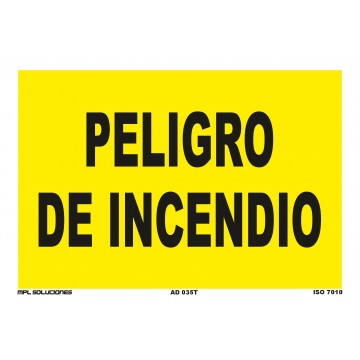 Señal: Peligro de incendio
