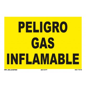 Señal: Peligro gas inflamable