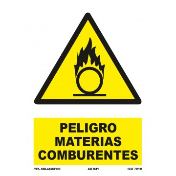 Señal: Peligro materias comburentes