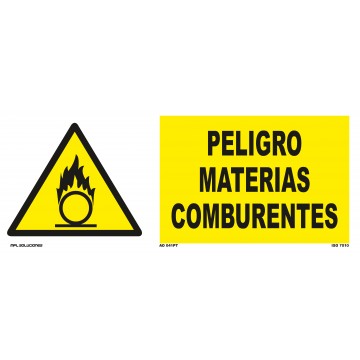 Señal: Peligro materias comburentes