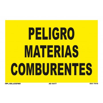 Señal: Peligro materias comburentes