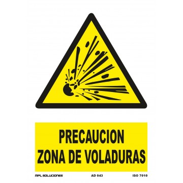 Señal: Precaución zona de voladuras