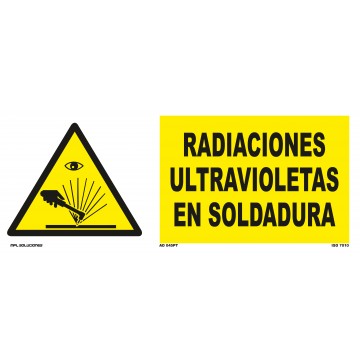 Señal: Radiaciones ultravioletas en soldadura