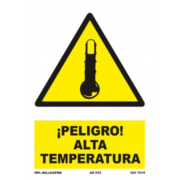 Señal: ¡Peligro! Alta temperatura