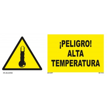 Señal: ¡Peligro! Alta temperatura