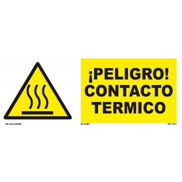 Señal: ¡Peligro! Contacto térmico
