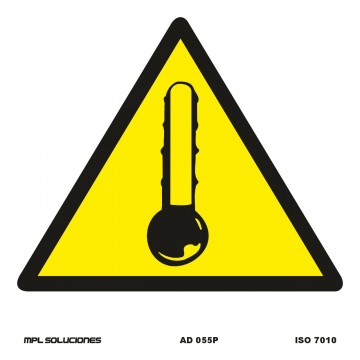 Señal: ¡Peligro! Baja temperatura