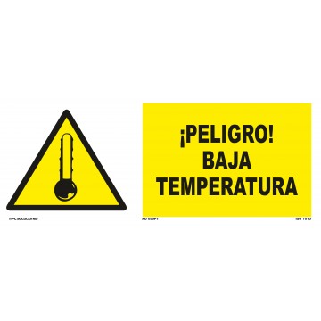 Señal: ¡Peligro! Baja temperatura