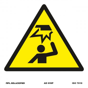 Señal: Peligro objetos fijos a baja altura