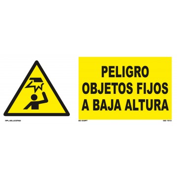 Señal: Peligro objetos fijos a baja altura