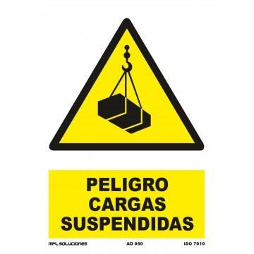 Señal: Peligro cargas suspendidas